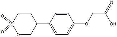 5-[4-(カルボキシメトキシ)フェニル]-1,2-オキサチアン2,2-ジオキシド 化学構造式