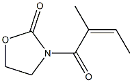 (Z)-2-Methyl-1-(2-oxo-3-oxazolidinyl)-2-buten-1-one Structure