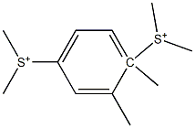 (1,4-フェニレンビスメチレン)ビス(ジメチルスルホニウム) 化学構造式