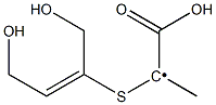 1-Carboxy-1-[(1-hydroxymethyl-2-hydroxymethylethenyl)thio]ethyl radical