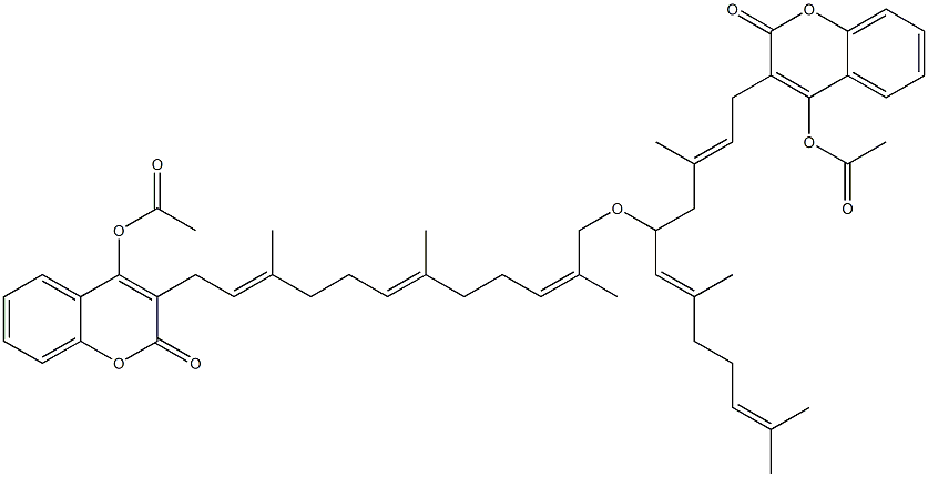 4-Acetoxy-3-[(2E,6E,10Z)-3,7,11-trimethyl-12-[(E)-3,7-dimethyl-1-[(2E)-2-methyl-4-(4-acetoxy-2-oxo-2H-1-benzopyran-3-yl)-2-butenyl]-2,6-octadienyloxy]-2,6,10-dodecatrienyl]-2H-1-benzopyran-2-one
