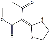 2-[(Z)-2-オキソ-1-メトキシカルボニルプロピリデン]チアゾリジン 化学構造式
