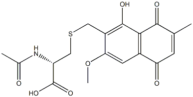7-[[[(S)-2-(Acetylamino)-2-carboxyethyl]thio]methyl]-8-hydroxy-6-methoxy-2-methyl-1,4-naphthoquinone