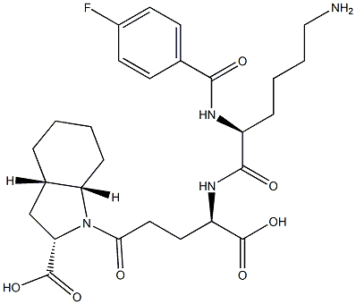 (2S,3aS,7aS)-Octahydro-1-[(4R)-4-[[(2S)-6-amino-2-[4-fluorobenzoylamino]hexanoyl]amino]-4-carboxybutyryl]-1H-indole-2-carboxylic acid|