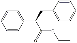[R,(-)]-2,3-ジフェニルプロピオン酸エチル 化学構造式