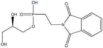 [R,(-)]-1-O-[(2-フタルイミジルエチル)ホスホニル]-D-グリセロール 化学構造式