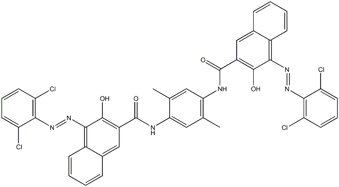 1,4-Bis[1-[(2,6-dichlorophenyl)azo]-2-hydroxy-3-naphtylcarbonylamino]-2,5-dimethylbenzene