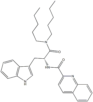 (R)-2-(2-Quinolinylcarbonylamino)-3-(1H-indol-3-yl)-N,N-dipentylpropanamide