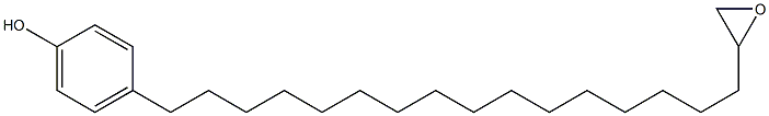 4-(16-オキシラニルヘキサデシル)フェノール 化学構造式