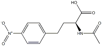 [S,(+)]-2-アセチルアミノ-4-(p-ニトロフェニル)酪酸 化学構造式