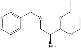 [R,(-)]-2-アミノ-3-(ベンジルチオ)プロピオンアルデヒドジエチルアセタール 化学構造式