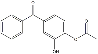 酢酸2-ヒドロキシ-4-ベンゾイルフェニル 化学構造式