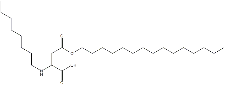 2-(オクチルアミノ)-3-(ペンタデシルオキシカルボニル)プロピオン酸 化学構造式