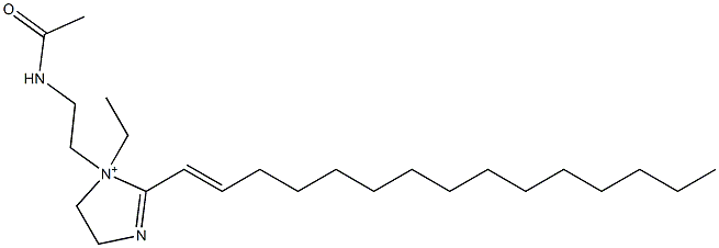 1-[2-(アセチルアミノ)エチル]-1-エチル-2-(1-ペンタデセニル)-2-イミダゾリン-1-イウム 化学構造式