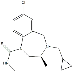 [3S,(-)]-7-Chloro-4-cyclopropylmethyl-2,3,4,5-tetrahydro-3,N-dimethyl-1H-1,4-benzodiazepine-1-carbothioamide