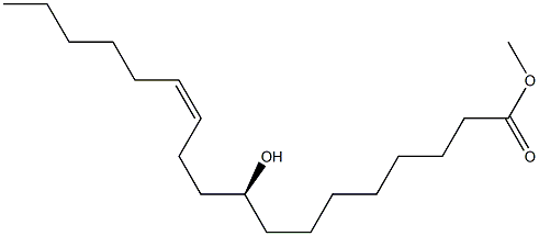 [Z,S,(-)]-9-ヒドロキシ-12-オクタデセン酸メチル 化学構造式