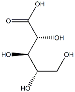 (2R,3R,4S)-2,3,4,5-テトラヒドロキシペンタン酸 化学構造式