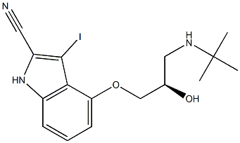 4-[(R)-3-[(1,1-Dimethylethyl)amino]-2-hydroxypropoxy]-3-iodo-1H-indole-2-carbonitrile