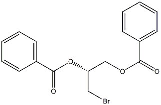 (2R)-3-ブロモプロピレングリコールジベンゾアート 化学構造式