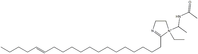 1-[1-(アセチルアミノ)エチル]-1-エチル-2-(14-ノナデセニル)-2-イミダゾリン-1-イウム 化学構造式