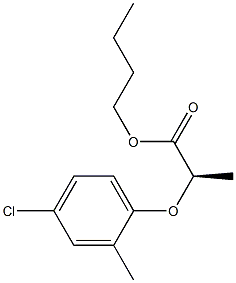 (R)-2-(4-クロロ-2-メチルフェノキシ)プロパン酸ブチル 化学構造式