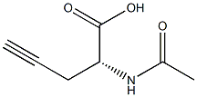 [R,(-)]-2-アセチルアミノ-4-ペンチン酸 化学構造式