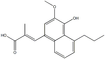 (E)-3-(4-Hydroxy-3-methoxy-5-propyl-1-naphthalenyl)-2-methylacrylic acid