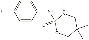 2-[(4-フルオロフェニル)アミノ]-5,5-ジメチルテトラヒドロ-2H-1,3,2-オキサザホスホリン2-オキシド 化学構造式
