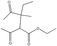 2-アセチル-4-オキソ-3-エチル-3-メチルペンタン酸エチル 化学構造式