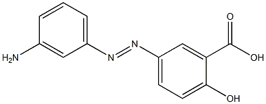 5-(m-アミノフェニルアゾ)サリチル酸 化学構造式