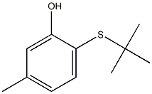 2-(tert-ブチルチオ)-5-メチルフェノール 化学構造式