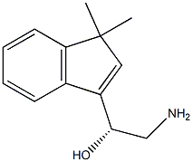 (R)-2-アミノ-1-(1,1-ジメチル-1H-インデン-3-イル)エタノール 化学構造式