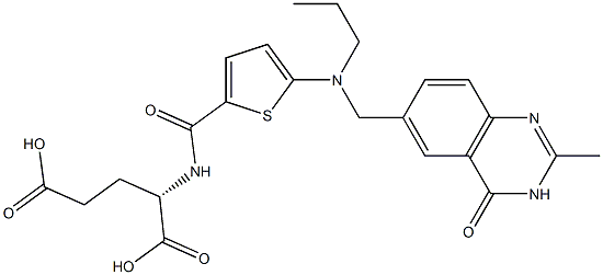 (2S)-2-[5-[N-Propyl-N-[[(3,4-dihydro-2-methyl-4-oxoquinazolin)-6-yl]methyl]amino]-2-thienylcarbonylamino]glutaric acid
