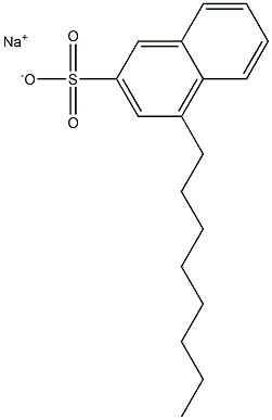4-オクチル-2-ナフタレンスルホン酸ナトリウム 化学構造式