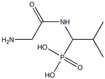 [1-(グリシルアミノ)-2-メチルプロピル]ホスホン酸 化学構造式