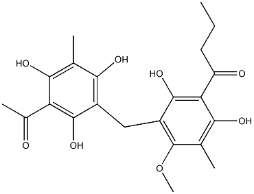 6-Acetyl-4-methyl-2-(2,4-dihydroxy-3-butyryl-5-methyl-6-methoxybenzyl)benzene-1,3,5-triol