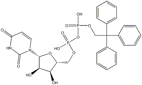 ウリジン5'-二りん酸P2-(2,2,2-トリフェニルエチル) 化学構造式