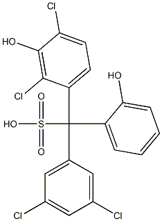(3,5-Dichlorophenyl)(2,4-dichloro-3-hydroxyphenyl)(2-hydroxyphenyl)methanesulfonic acid