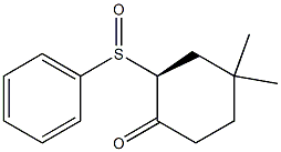 (2S)-4,4-ジメチル-2-フェニルスルフィニルシクロヘキサノン 化学構造式