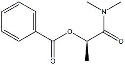 [R,(-)]-2-(ベンゾイルオキシ)-N,N-ジメチルプロピオンアミド 化学構造式