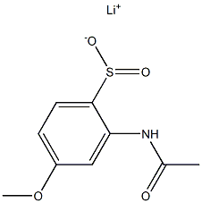 2-(アセチルアミノ)-4-メトキシベンゼンスルフィン酸リチウム 化学構造式