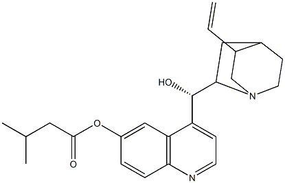 (9S)-シンコナン-9,6'-ジオール6'-イソバレラート 化学構造式