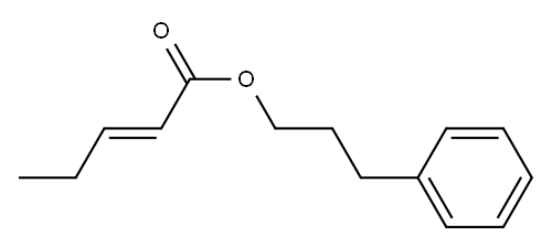 2-ペンテン酸3-フェニルプロピル 化学構造式