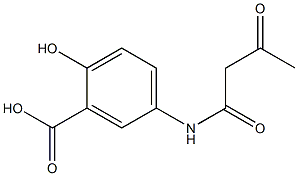 5-(アセトアセチルアミノ)サリチル酸 化学構造式