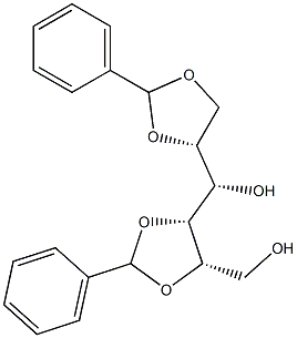 1-O,2-O:4-O,5-O-ジベンジリデン-L-グルシトール 化学構造式
