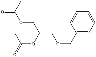 (R)-3-(ベンジルオキシ)-1,2-プロパンジオールジアセタート 化学構造式