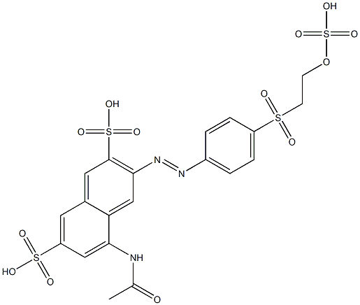 5-Acetylamino-3-[p-[2-(sulfooxy)ethylsulfonyl]phenylazo]-2,7-naphthalenedisulfonic acid