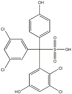 (3,5-Dichlorophenyl)(2,3-dichloro-5-hydroxyphenyl)(4-hydroxyphenyl)methanesulfonic acid