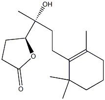 (5S)-4,5-ジヒドロ-5-[(1R)-1-ヒドロキシ-1-メチル-3-(2,6,6-トリメチル-1-シクロヘキセン-1-イル)プロピル]-2(3H)-フラノン 化学構造式