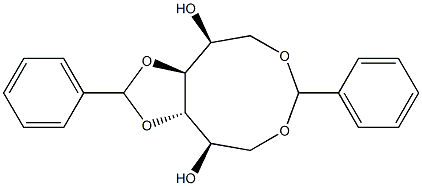 1-O,6-O:3-O,4-O-ジベンジリデン-L-グルシトール 化学構造式